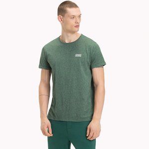 Tommy Hilfiger pánské zelené melírované tričko Modern